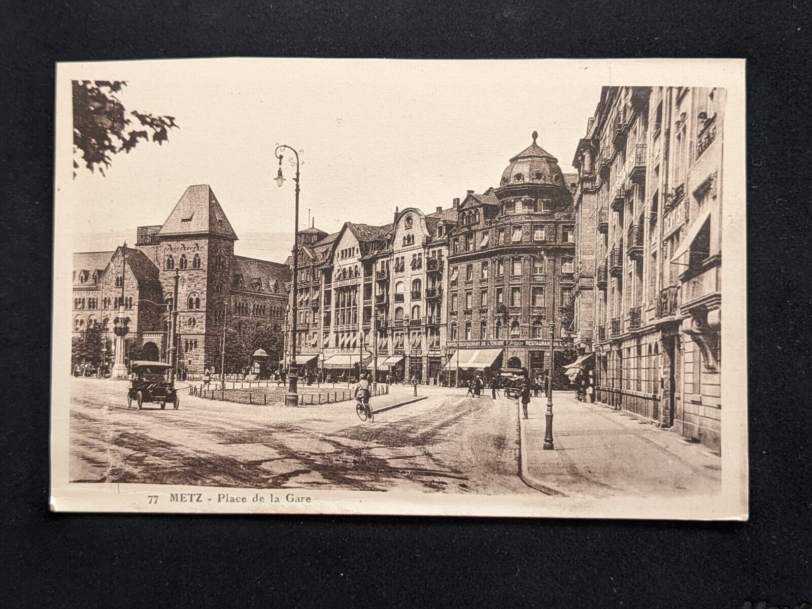 Metz Place de la Gare France Antique Postcard Street View