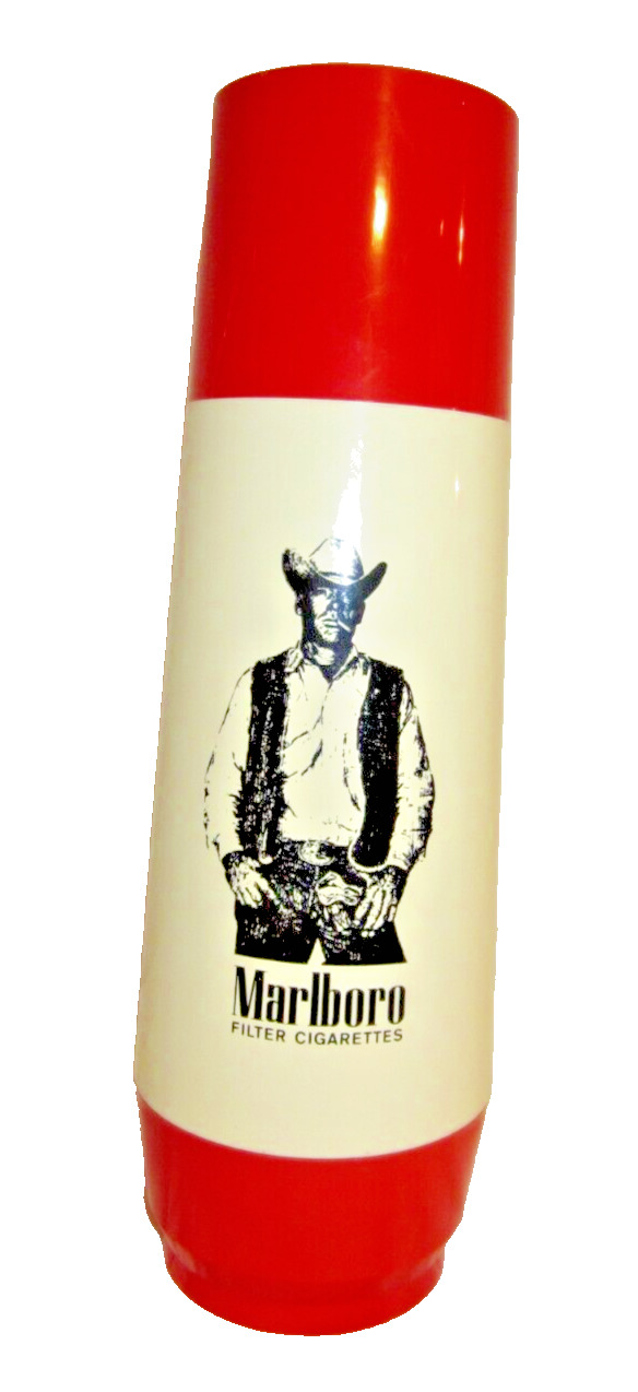 Rare MARLBORO MAN Vtg Thermo-Serv 1970s THERMOS Tobacciana Americana Cigarettes