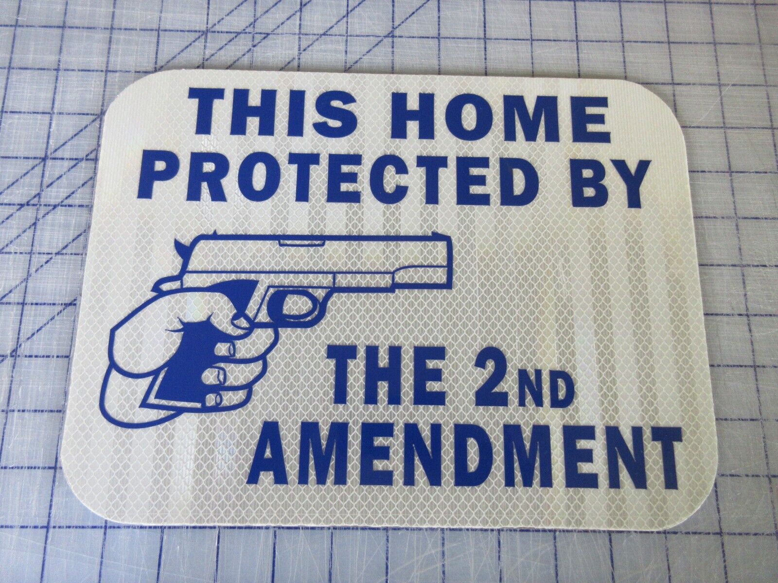 Home Protected by Second Amendment Reflective Sign