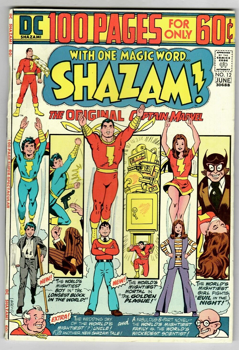 Shazam # 12 (7.5) 6/1974 D.C. 100 Pages Bronze-Age Comic 60c ⚡⚡