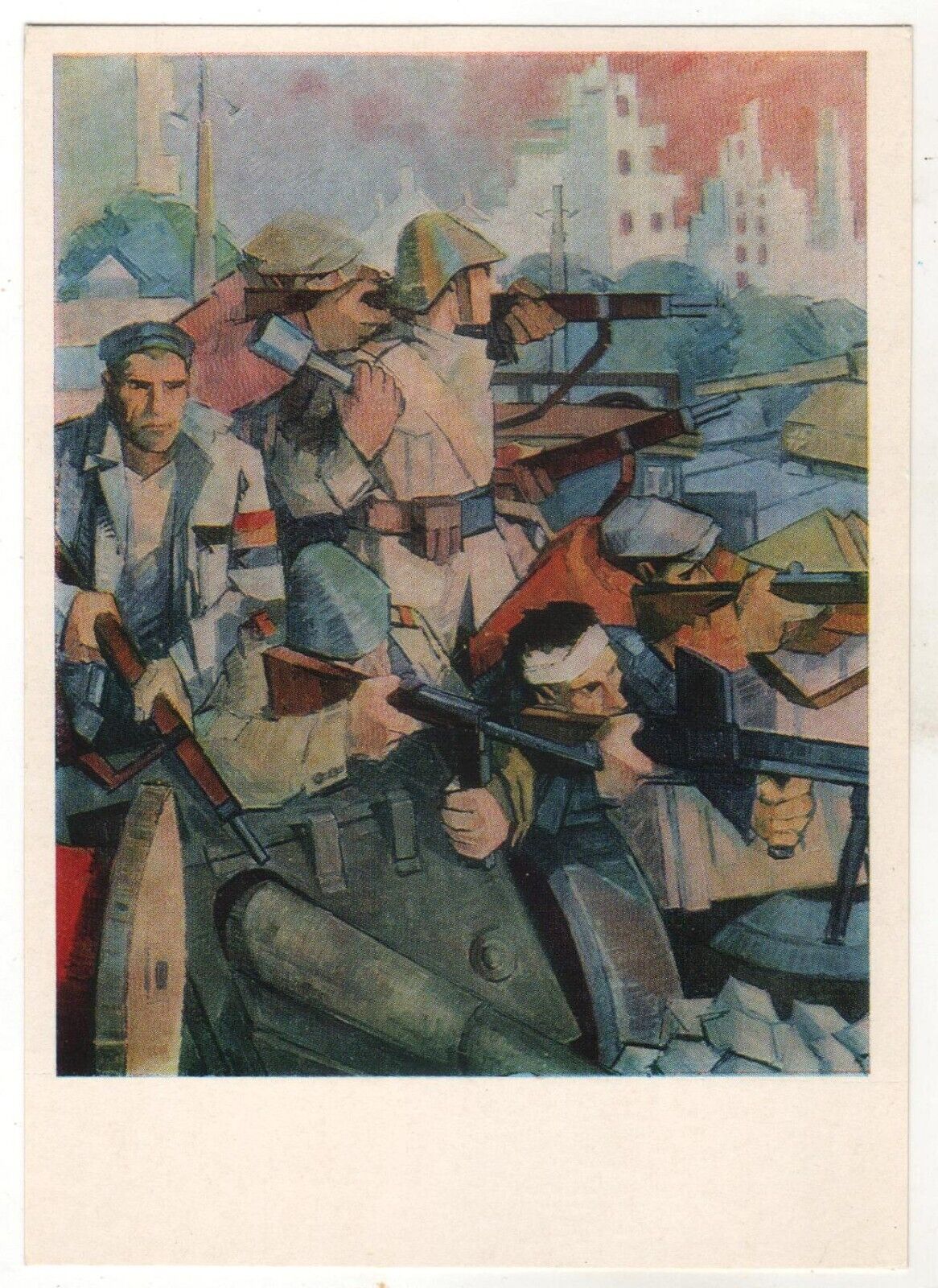 1976 Warsaw Uprising against Nazi Germany War Military  ART OLD Russian Postcard