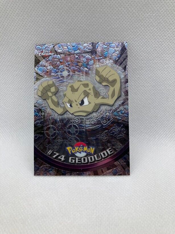 A6 Pokemon Topps Chrome Card TV Animation Edition Geodude #74 Red Logo Spectra