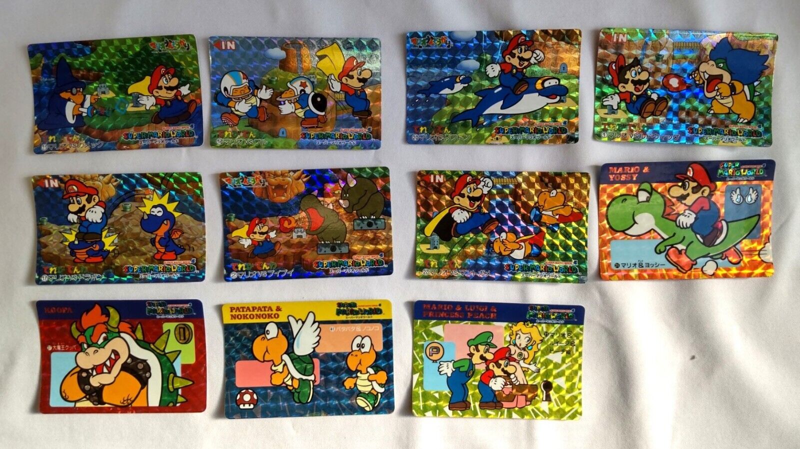 1993 Nintendo Super Mario World 11 Card Holo trading carddass BANPRESTO JAPAN