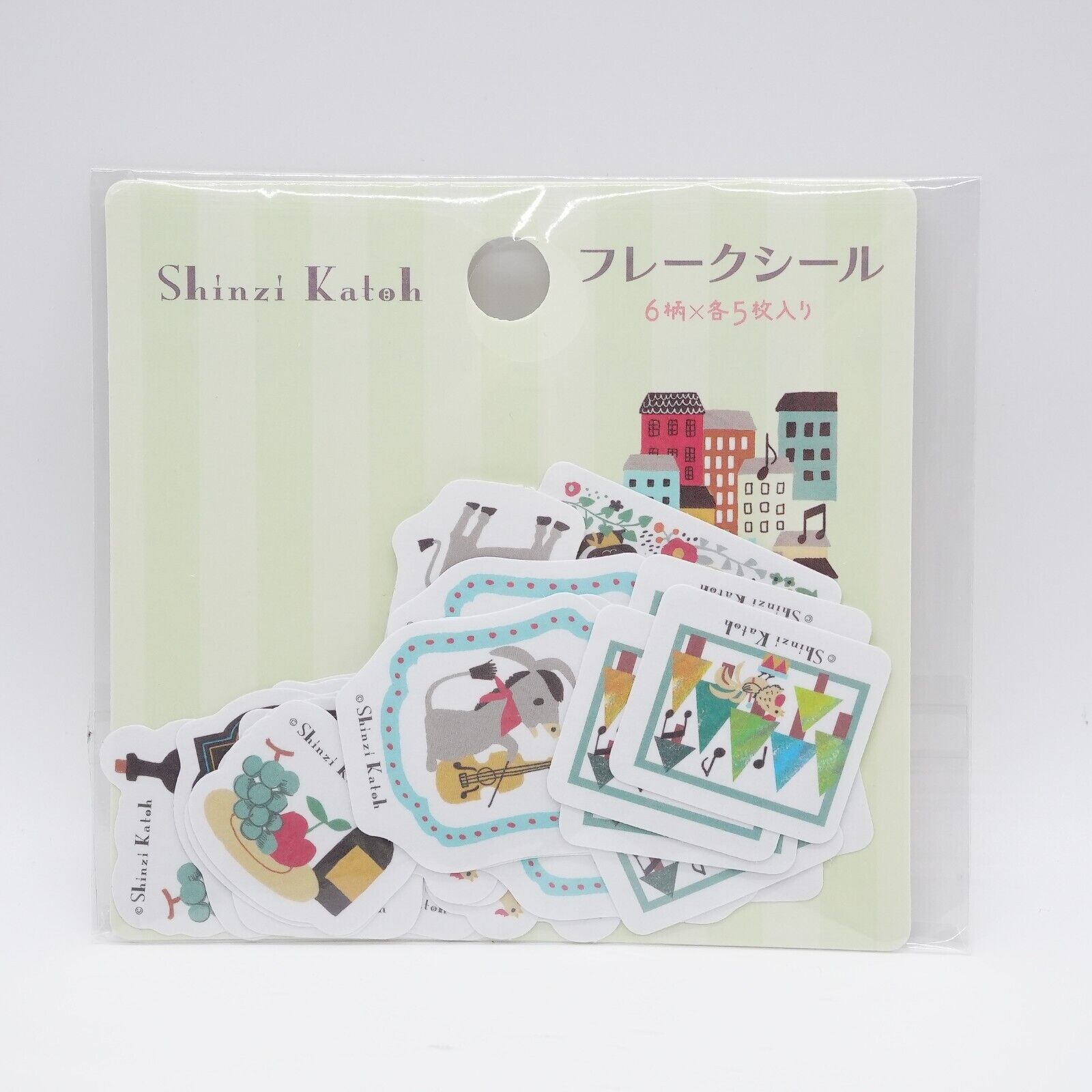 Shinzi Katoh JAPAN Flake Seal Stickers 30 pieces #1