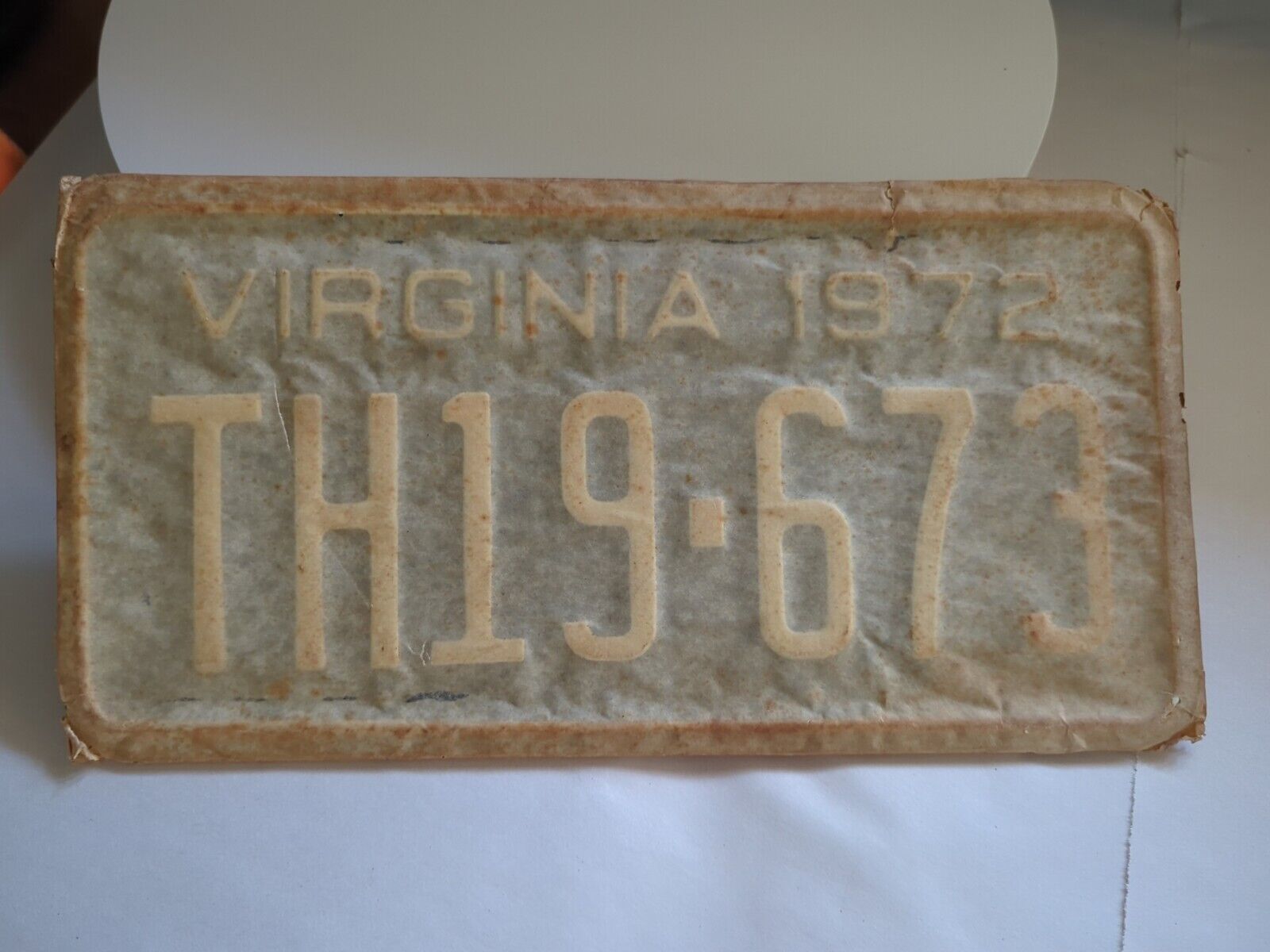 1972 Virginia License Plate Pair TH19 -673 Unused Vintage