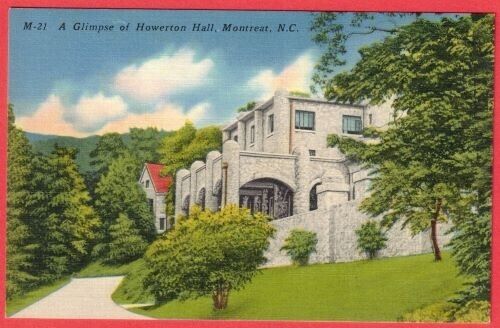 Vintage A Glimpse of Howerton Hall Montreat North Carolina Postcard