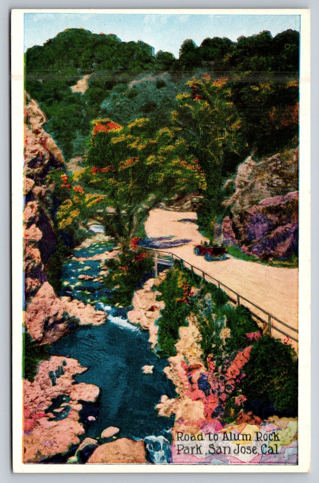 Postcard Road to Alum Rock Park, San Jose, California