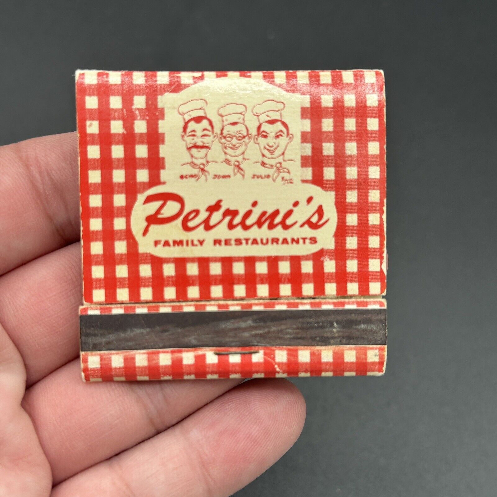 Vintage Matchbook Paper Matches - Petrini's Family Italian Restaurant California