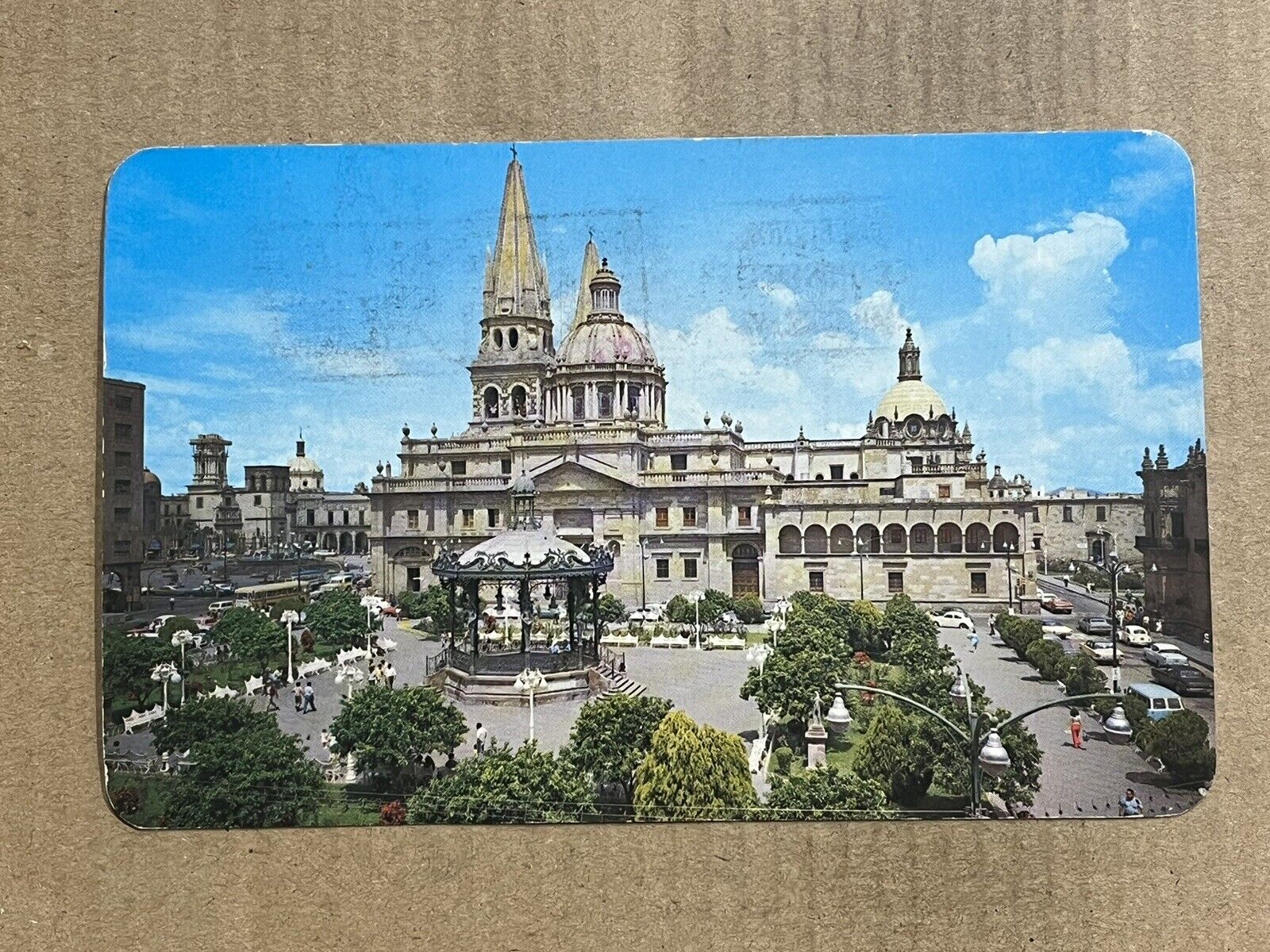Postcard Mexico Jalisco Guadalajara Cathedral Main Square Vintage PC
