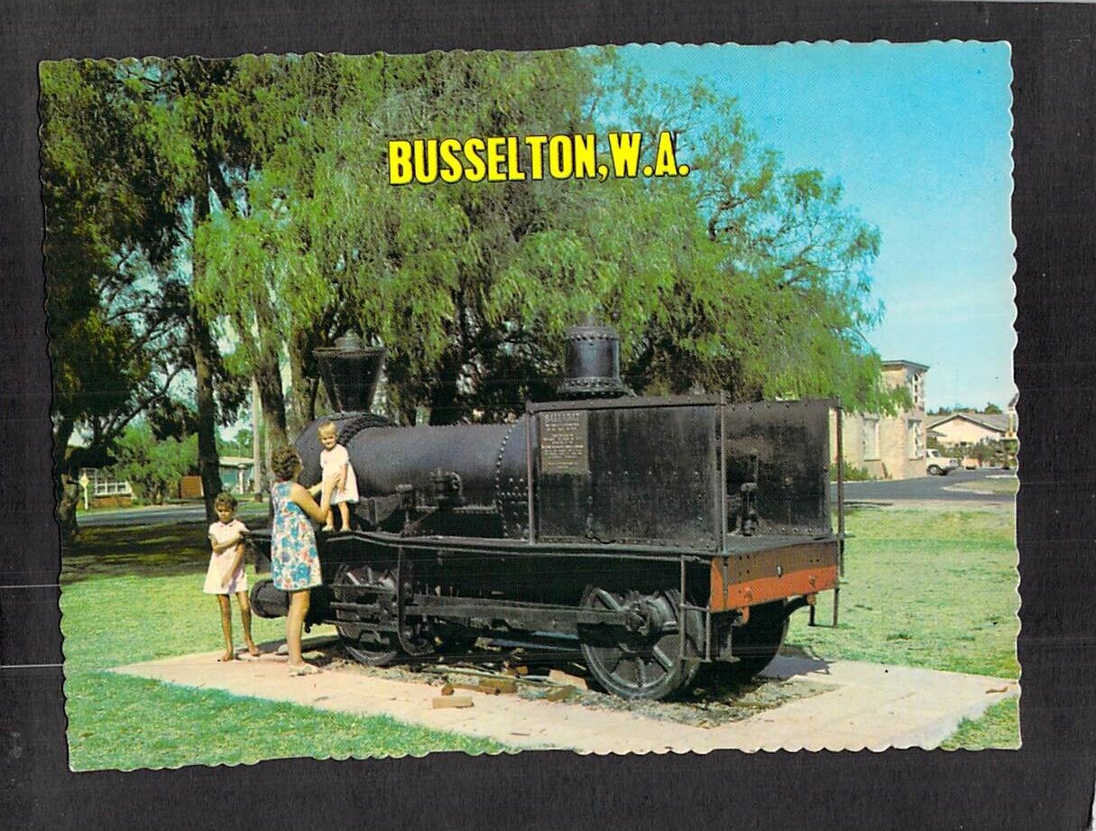 C1321 Australia WA Busselton the \'Ballarat\' Steam Locomotive Engine MV postcard