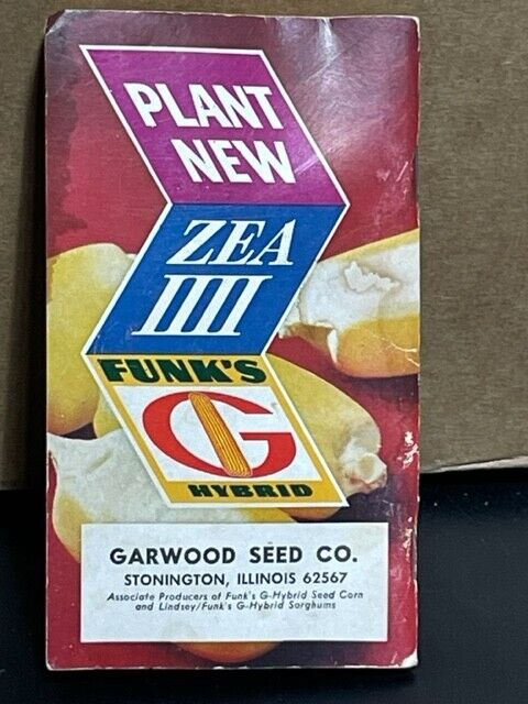 Funks G Hybrids Corn Data Notebook 28th Edition 1960\'s Garwood Seed Stonewood IL