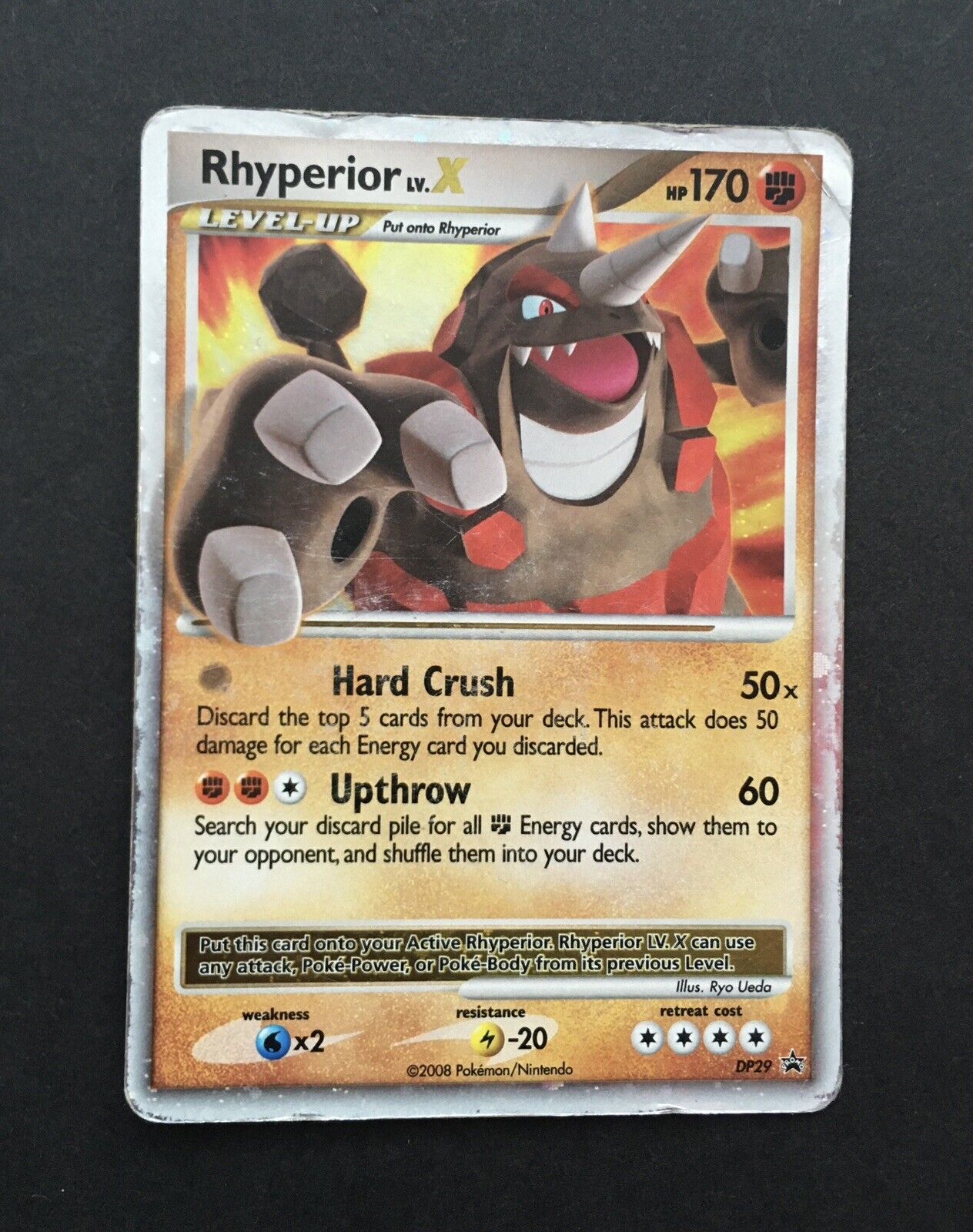 Rhyperior LV.X DP29 Holo - Diamond & Pearl Black Star Promo - Played Pokémon