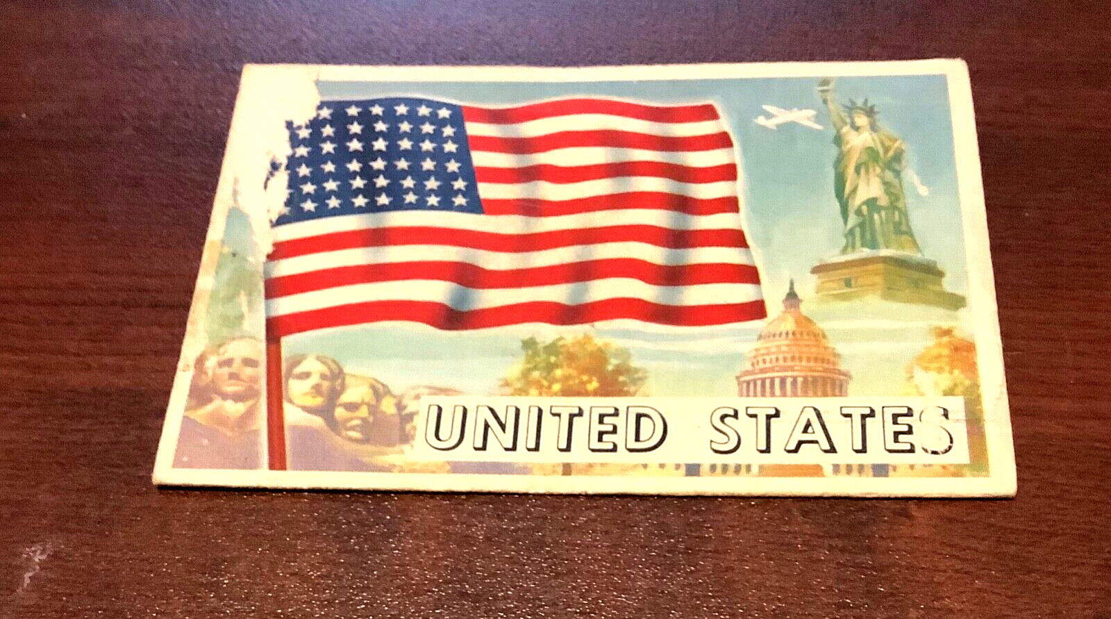 1956 Topps Flags of the World #1 United States.  FILLER