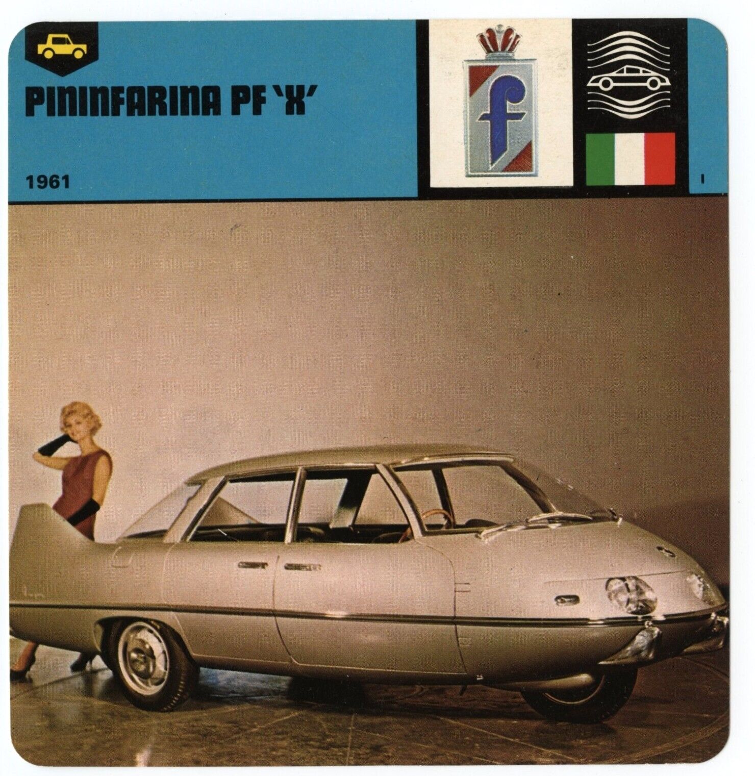 Pininfarina PF \'X\' - Bodywork Design Edito Service SA Auto Rally Card