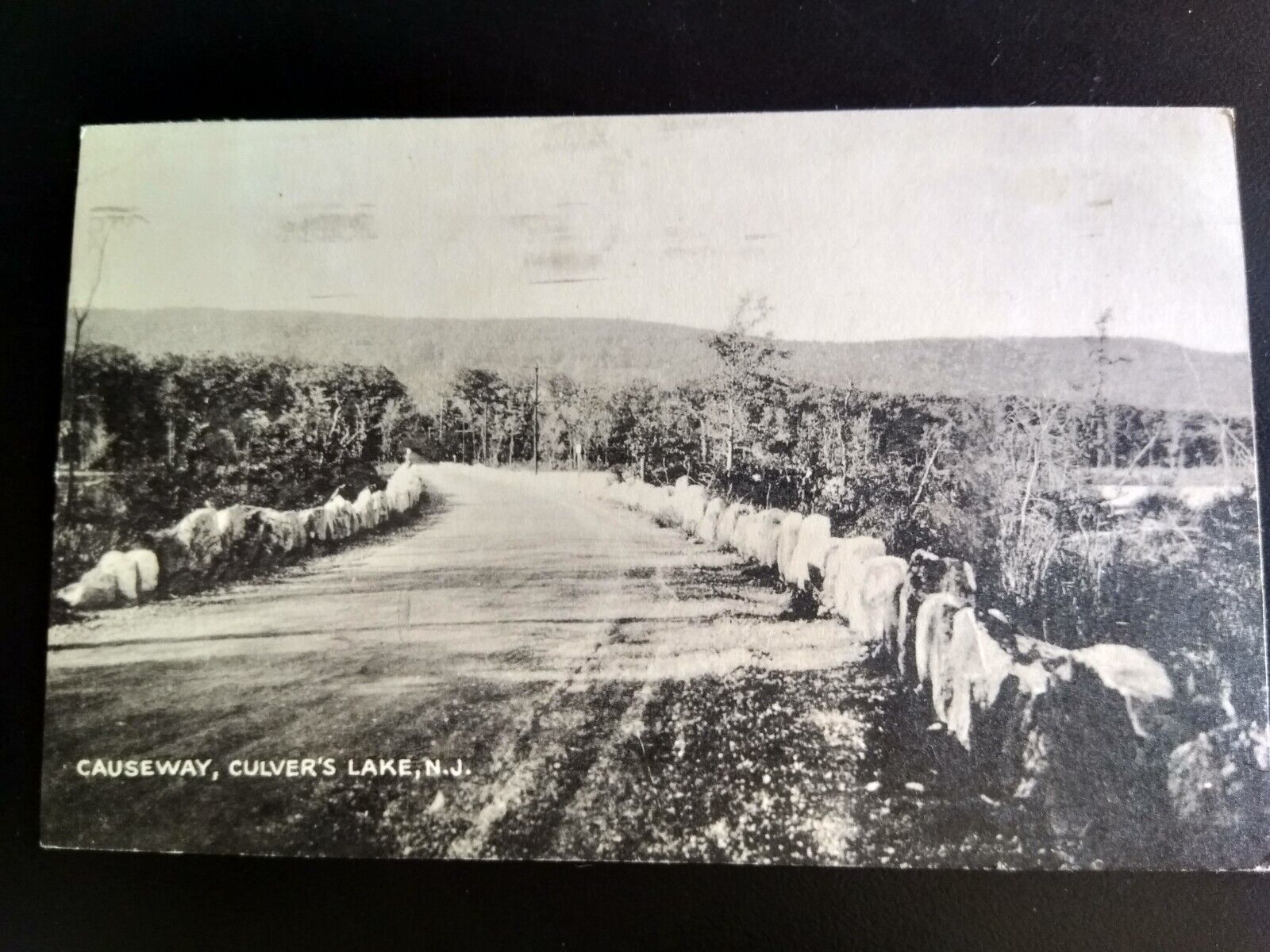 Vintage Postcard Causeway Culvers Lake New Jersey 
