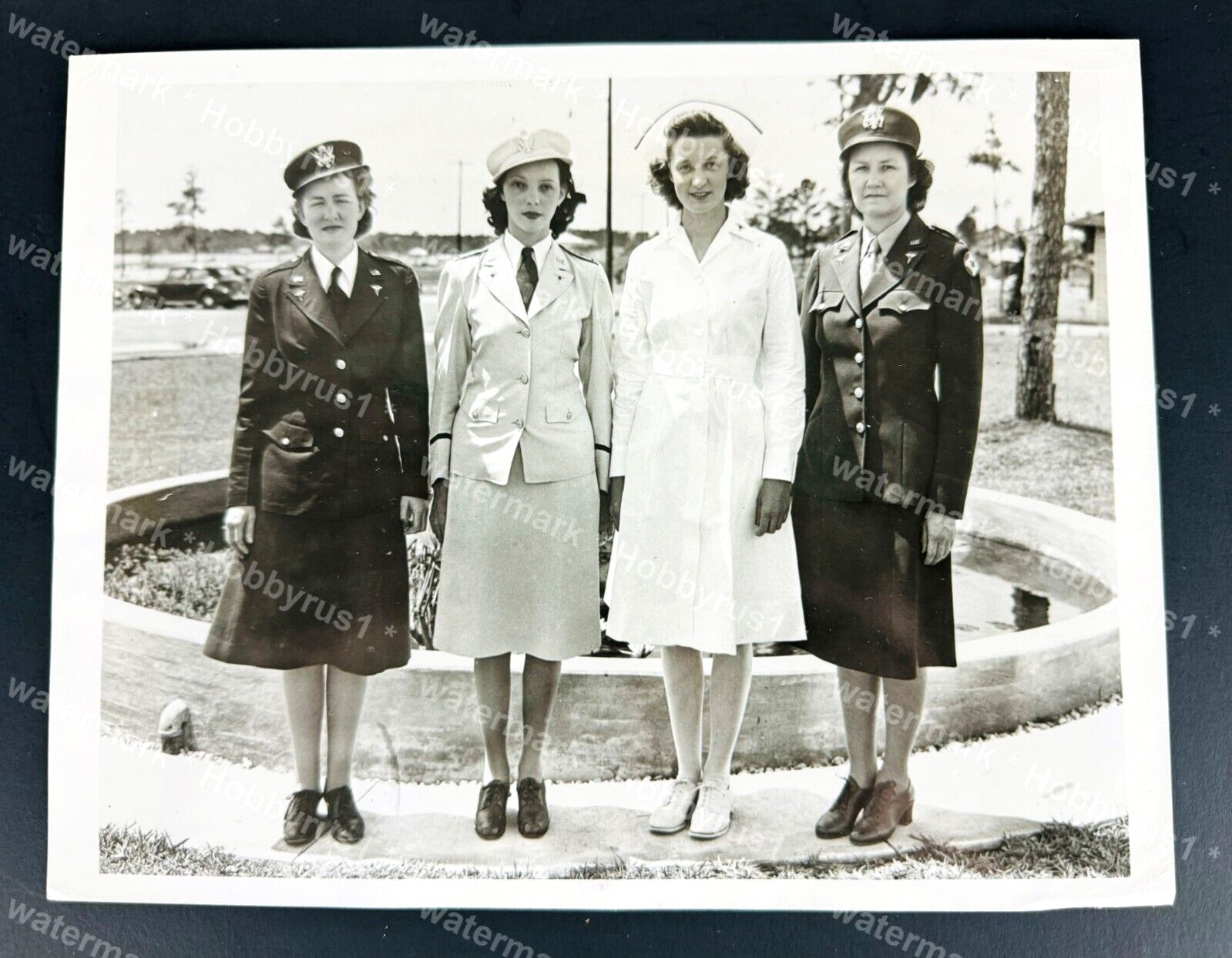 WWII US Army Nurses Uniforms 1943 Original Press Photo
