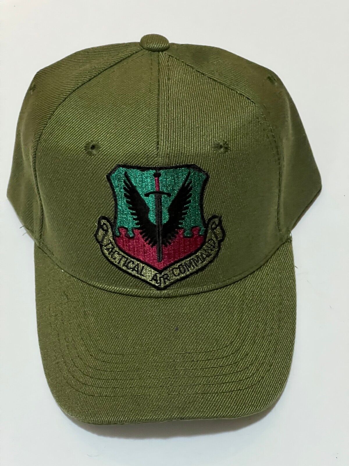 USAF TACTICAL AIR COMMAND GREEN SUBDUED MILTARY HAT/CAP