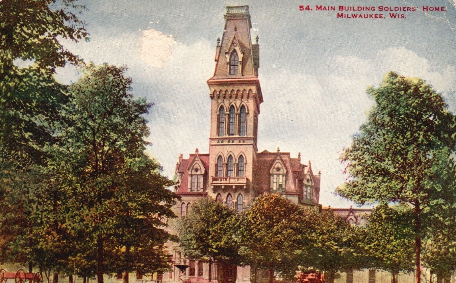 Postcard WI Milwaukee Soldiers Home Main Building Divided Back Vintage PC H6048