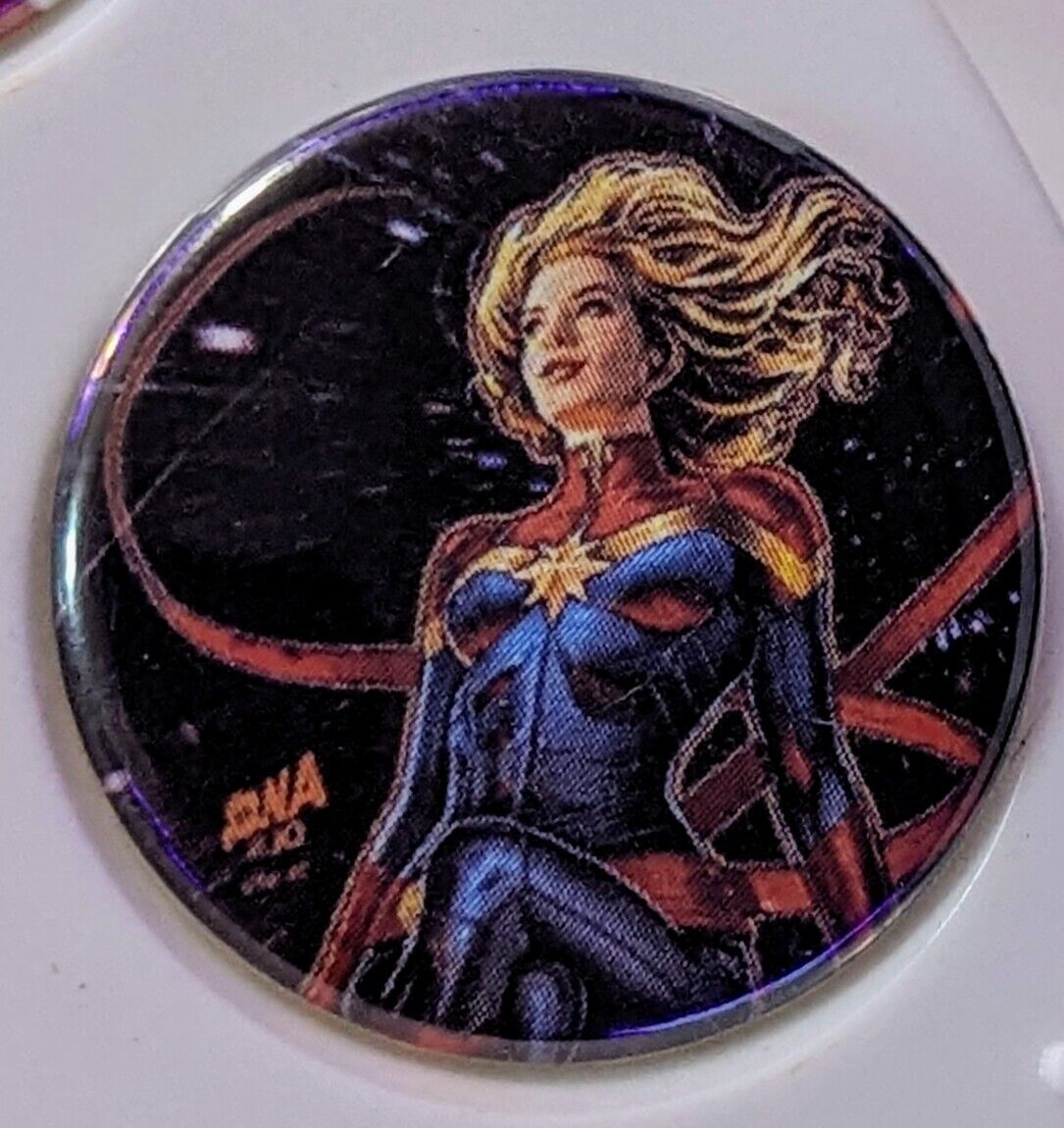 1.25 In Captain Marvel Marvel Comics Superhero Cartoon Pin Badge Button