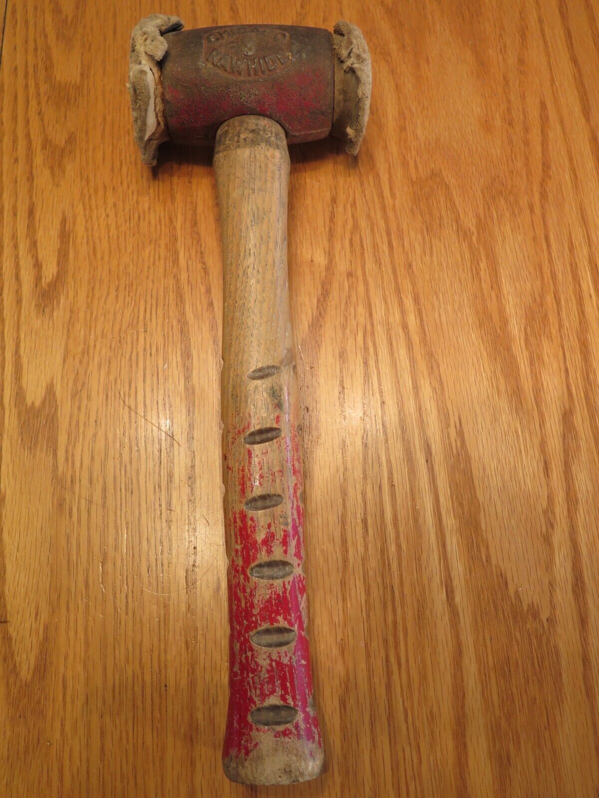 Vintage Chicago Rawhide C/R No. 3 Leather Mallet Hammer USA