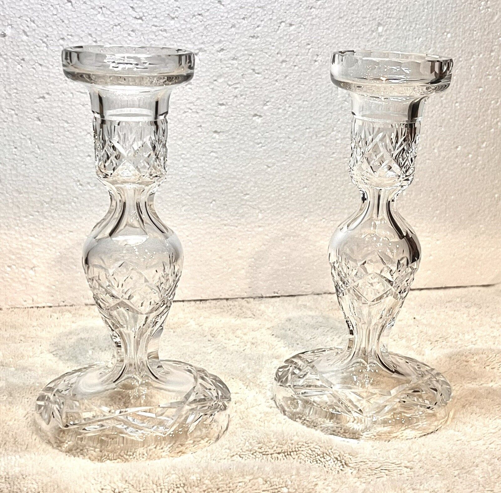 WATERFORD CRYSTAL Candlestick Candle Holder 7.5\