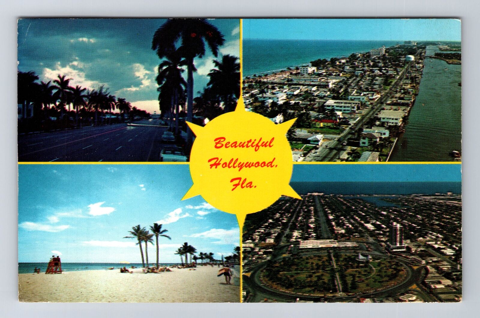 Hollywood FL-Florida, General Greetings, Antique, Vintage c1970 Postcard