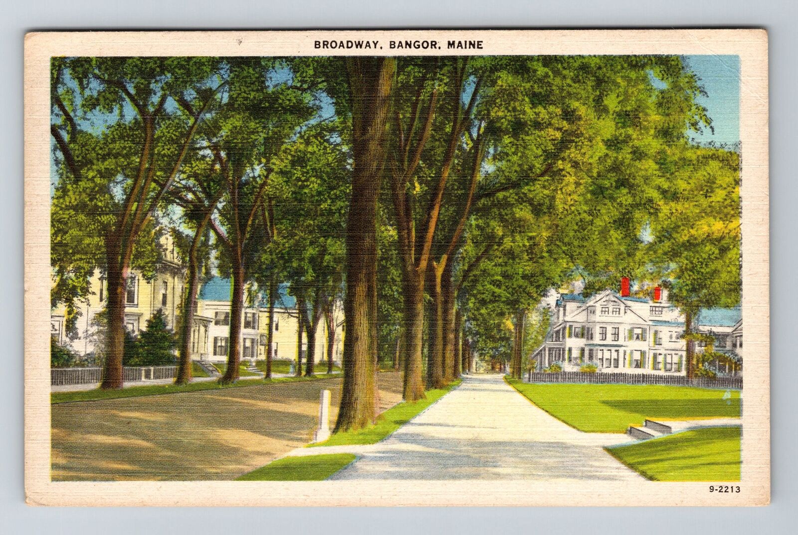 Bangor ME-Maine, Broadway, c1951 Vintage Souvenir Postcard