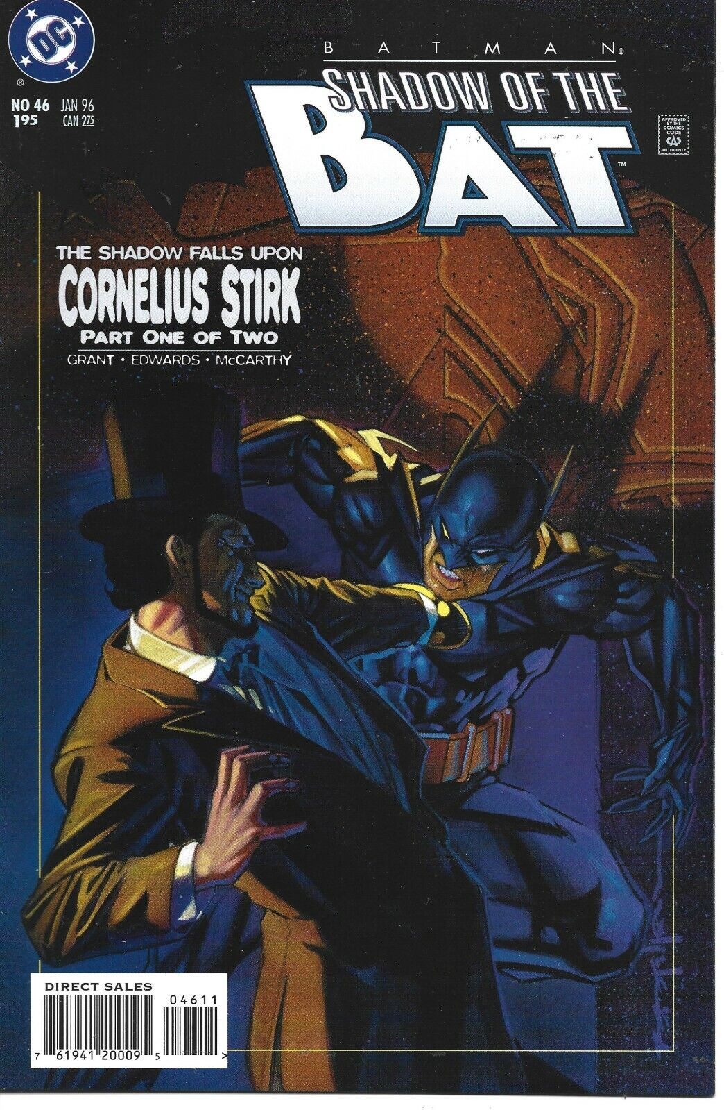BATMAN SHADOW OF THE BAT #46 DC COMICS 1996 BAGGED AND BOARDED 