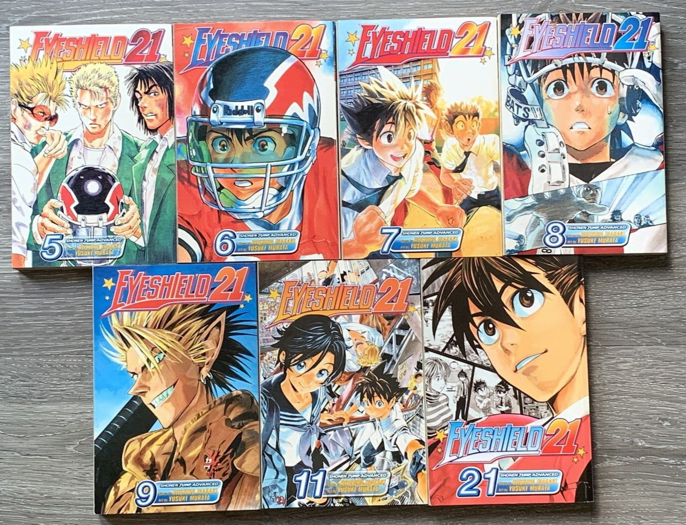 Eyeshield 21 Vol. 5-9, 11, & 21 English Manga Anime Book (Lot of 7)