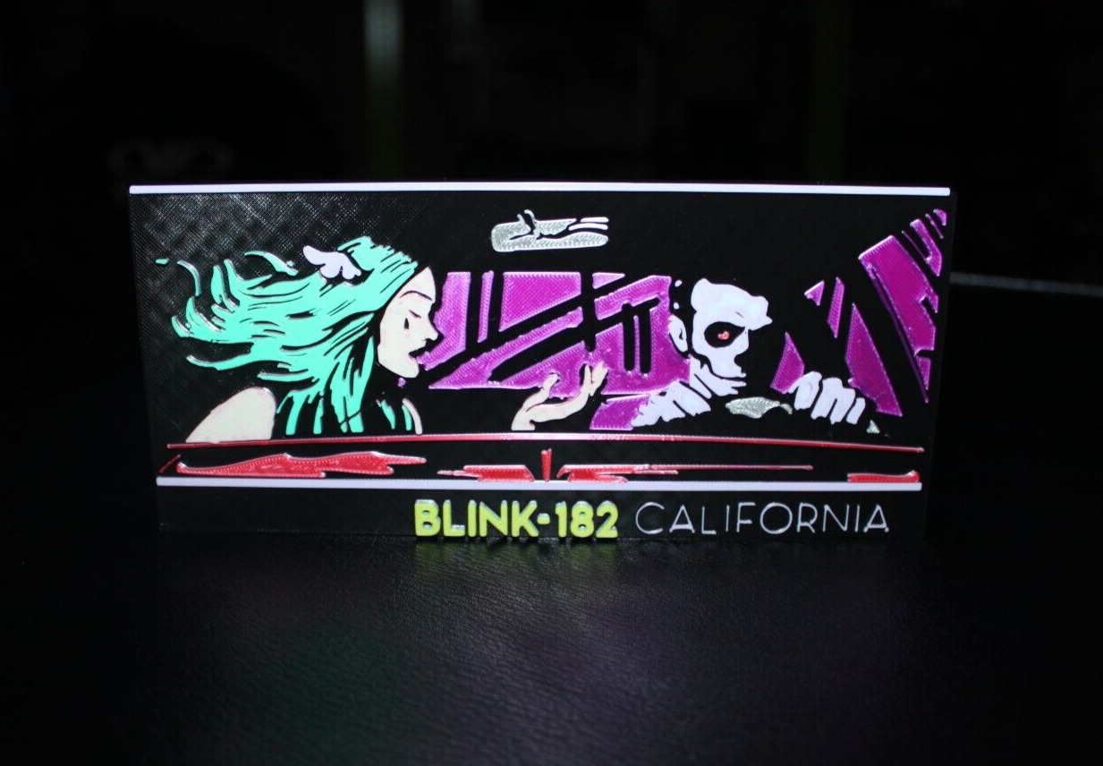 Blink 182 California 3D Printed Logo Art