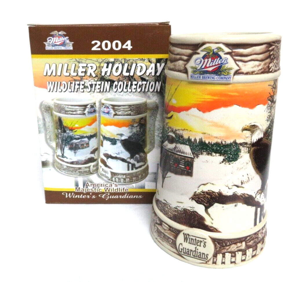 2004 Miller Beer Winter\'s Guardians #2 Wildlife stein NOS