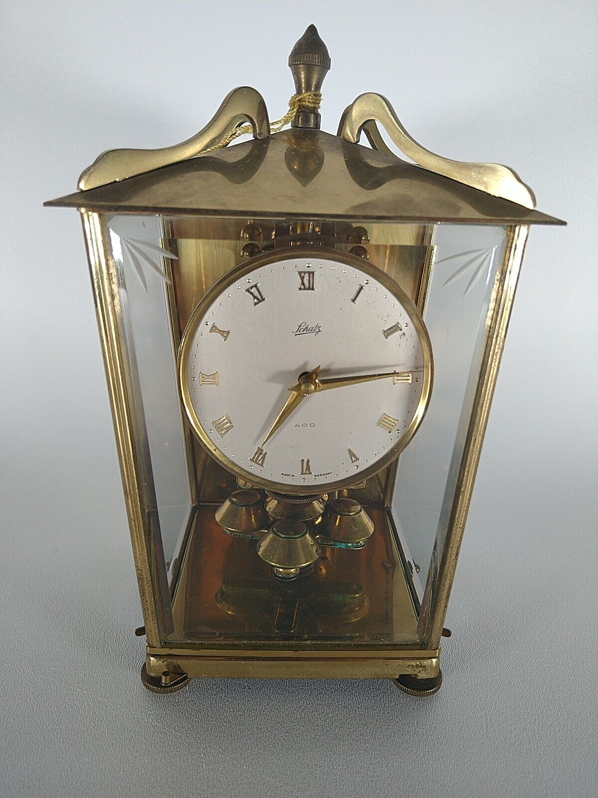 1950\'s Schatz German 400 Day Anniversary Brass Clock