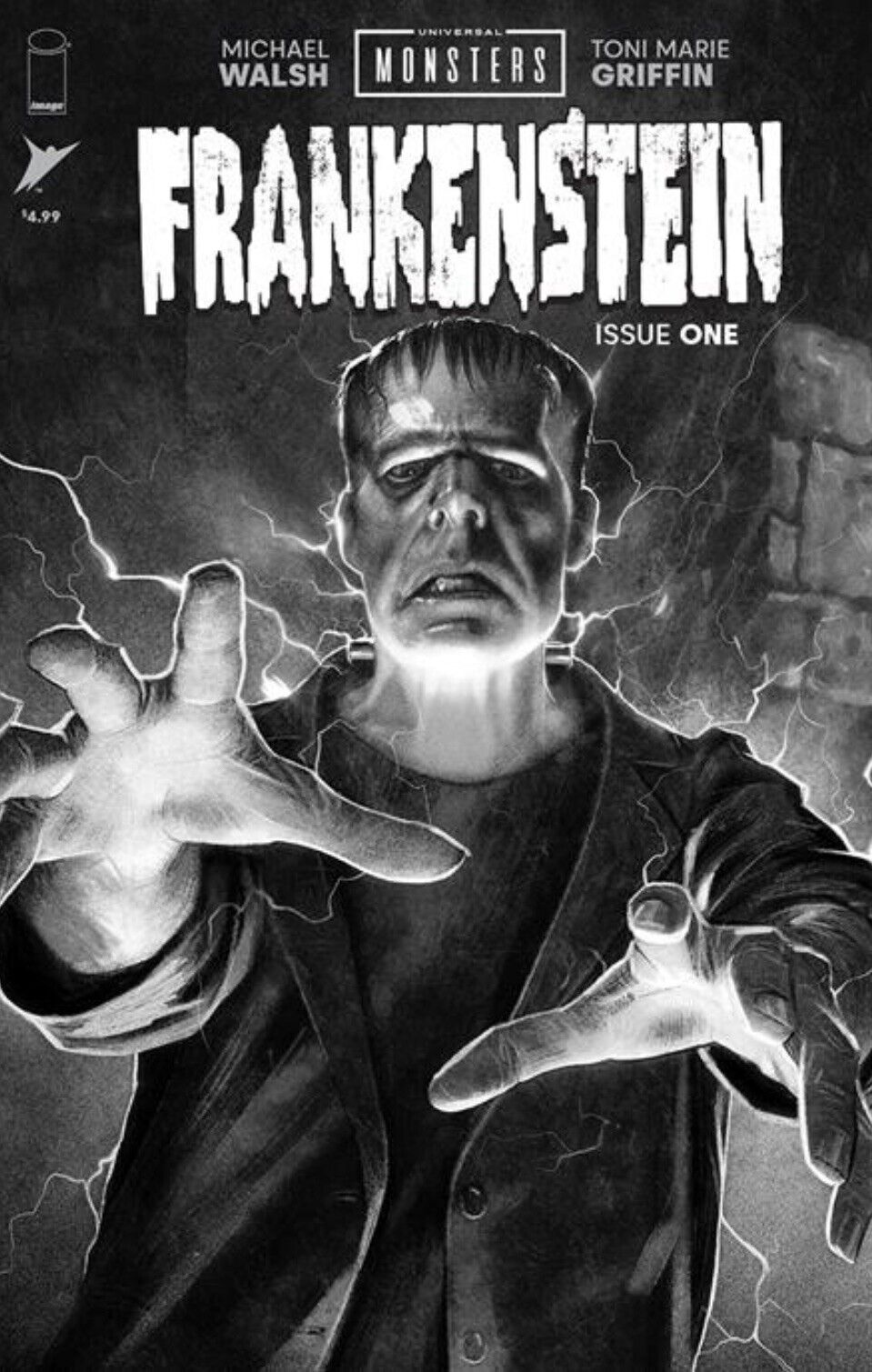 Universal Monsters Frankenstein #1 Middleton 1:25 B&W PRESALE 8/28 Image Comics