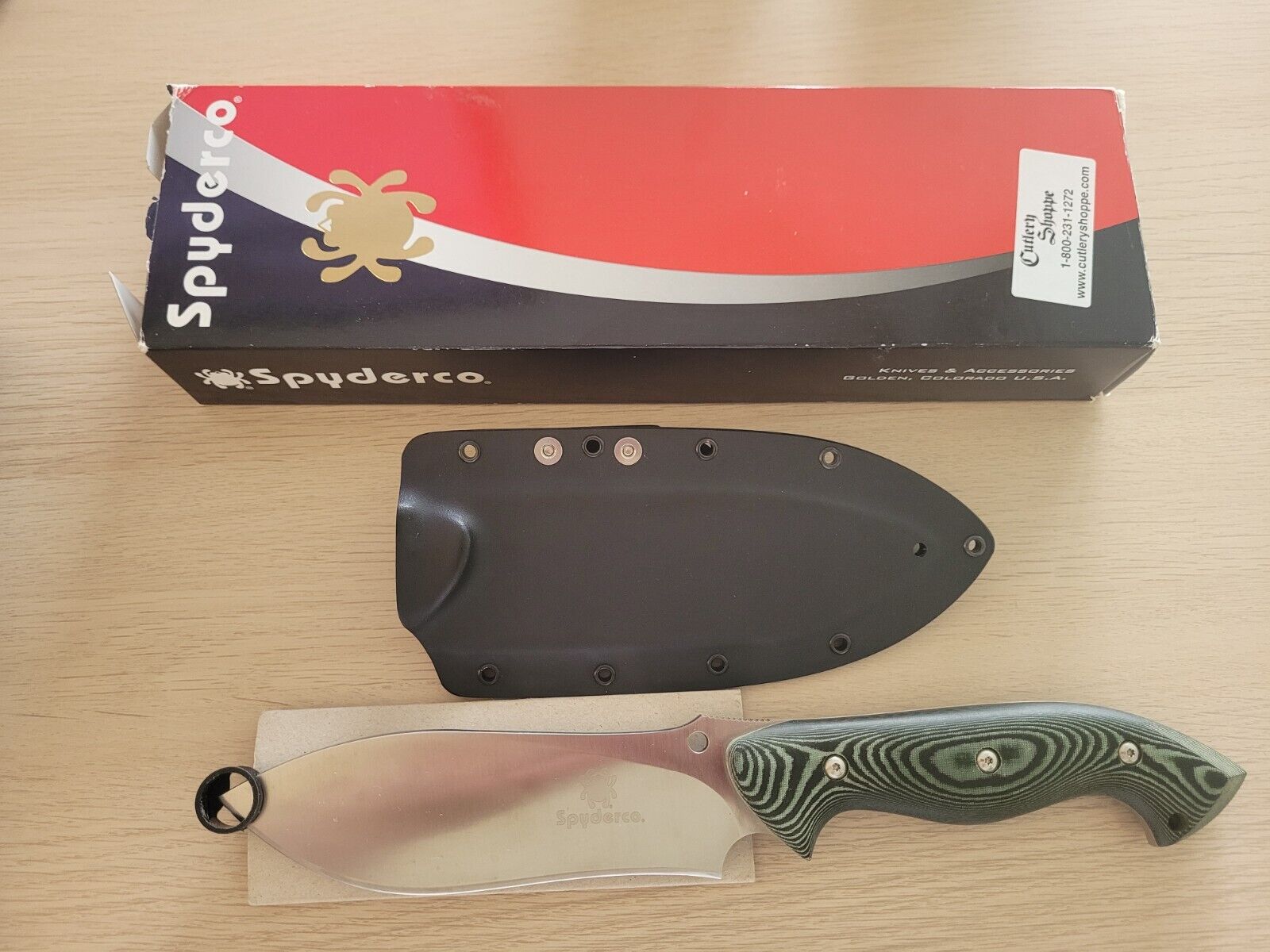 Spyderco Hossom Woodlander Fixed Blade Knife - NEW - Rare - Discontinued