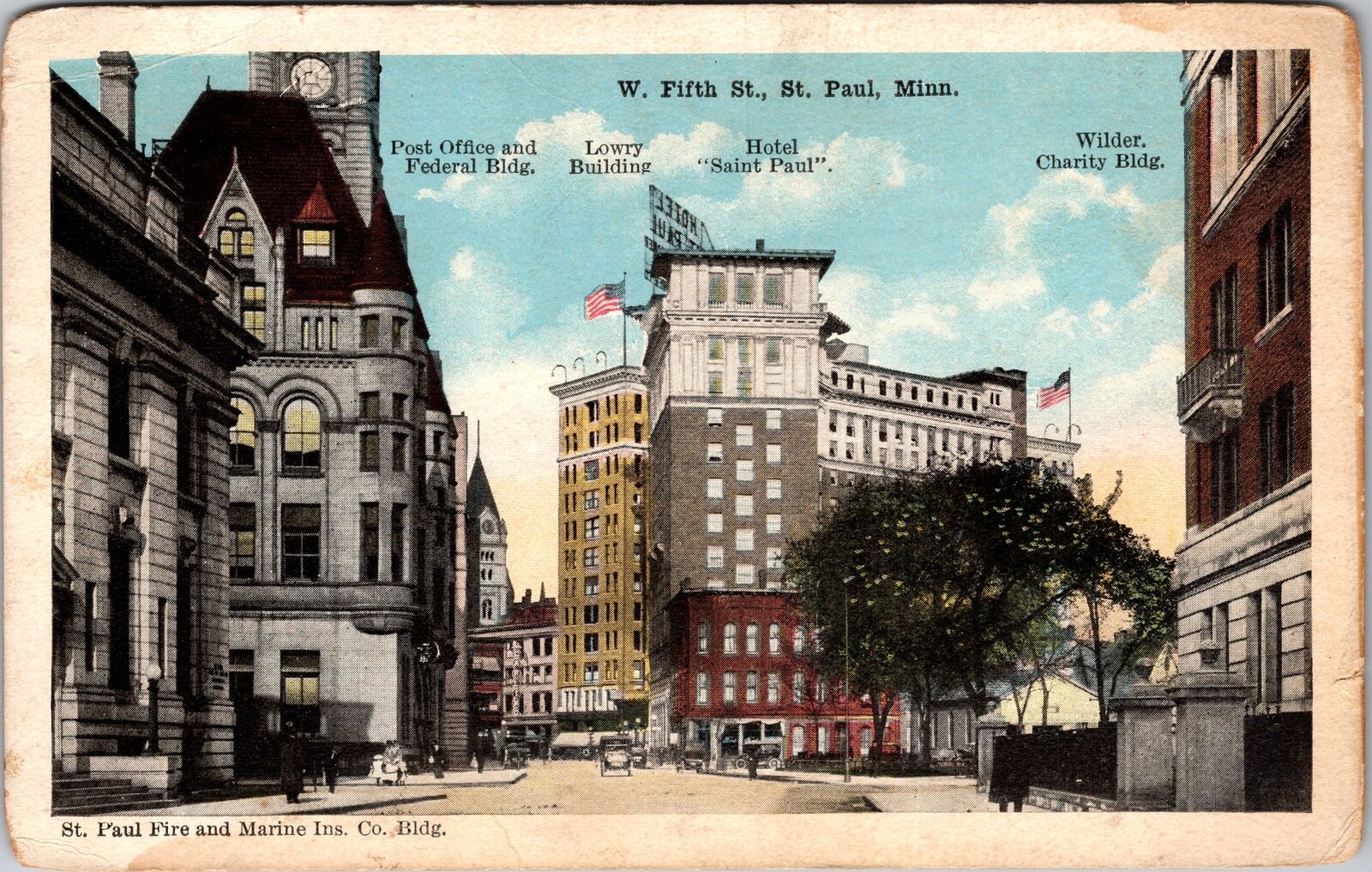 St. Paul MN-Minnesota, St. Paul Fire & Marine Ins. Co., Vintage Postcard
