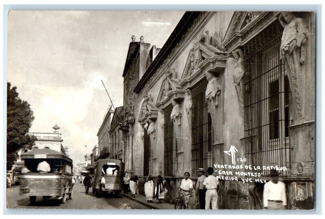 c1940's Casa Montejo View Merida Yucatan Mexico RPPC Photo Unposted Postcard