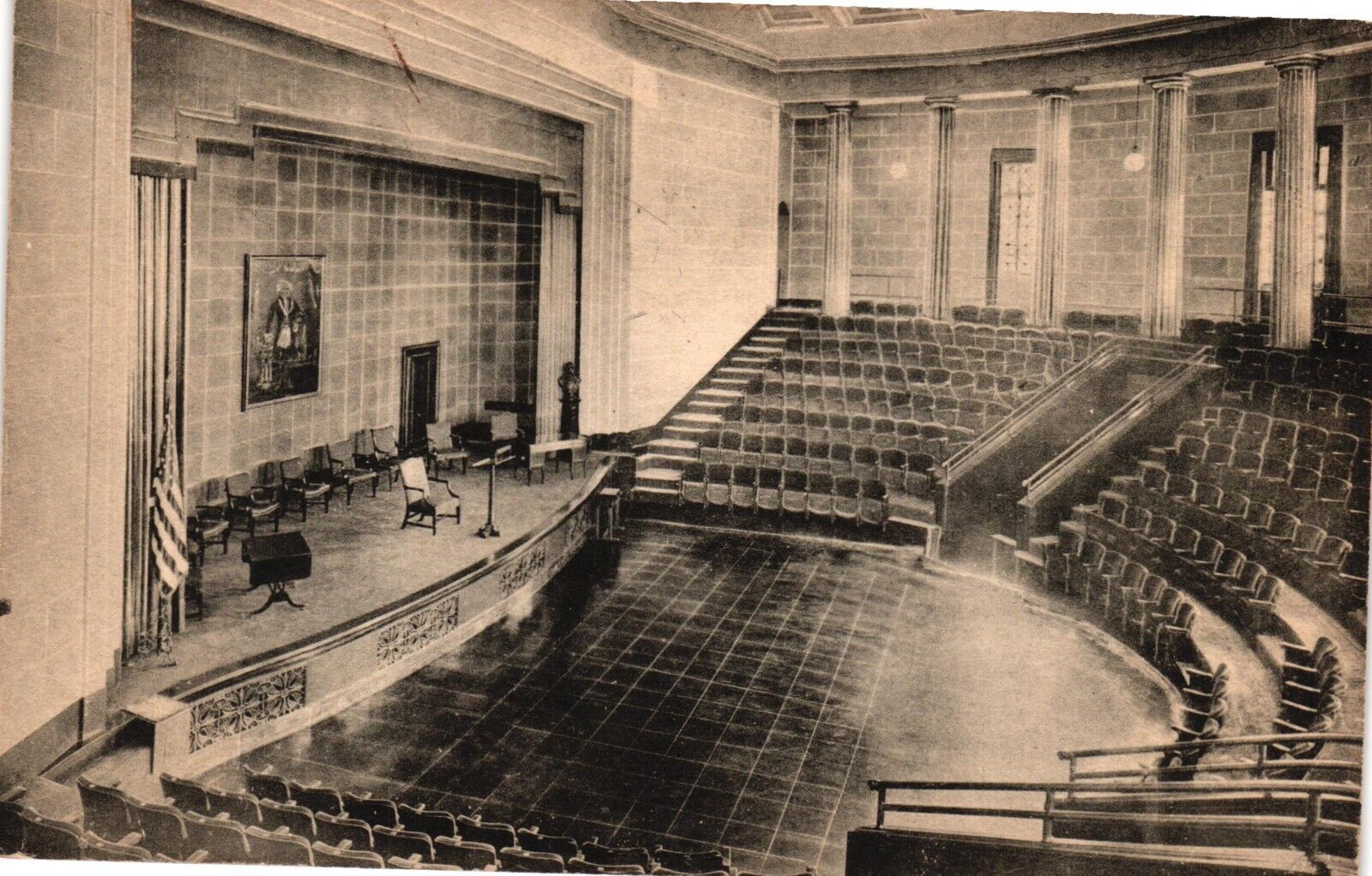 Vintage Postcard - Auditorium George Washington Masonic National Memorial VA