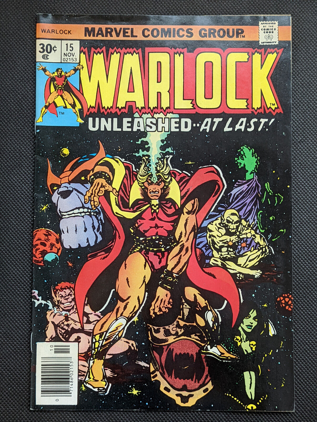 Warlock #15 (1976)  -- Thanos Partial Origin  -- 1st Gamora Cover Appearance