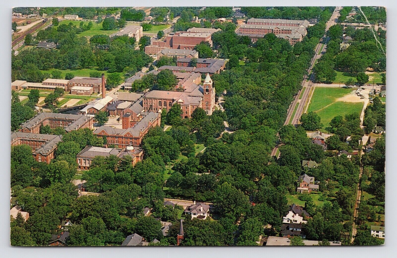 1970s Winthrop College Campus Aerial View Rock Hill South Carolina SC Postcard