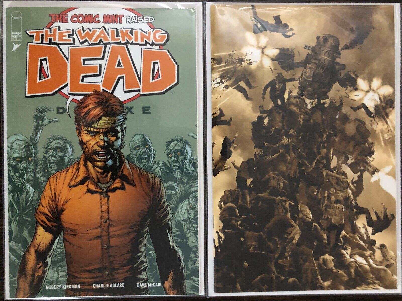 HOLIDAY BLOWOUT SALE THE WALKING DEAD #24 RAISED + ZOMBIES vs. ROBOTS #1  NM+