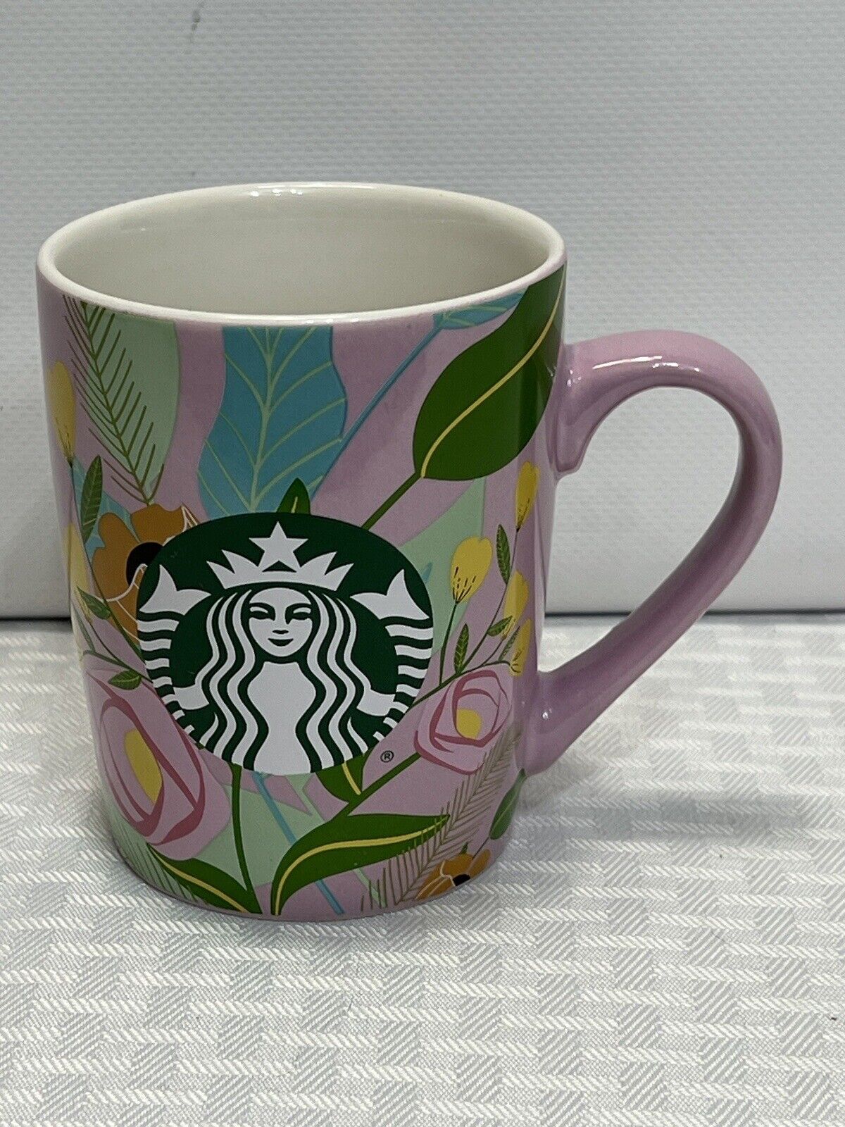 Starbucks Pink Floral Coffee Mug Cup 10 oz. Spring Summer 2020 Flowers Siren Blu
