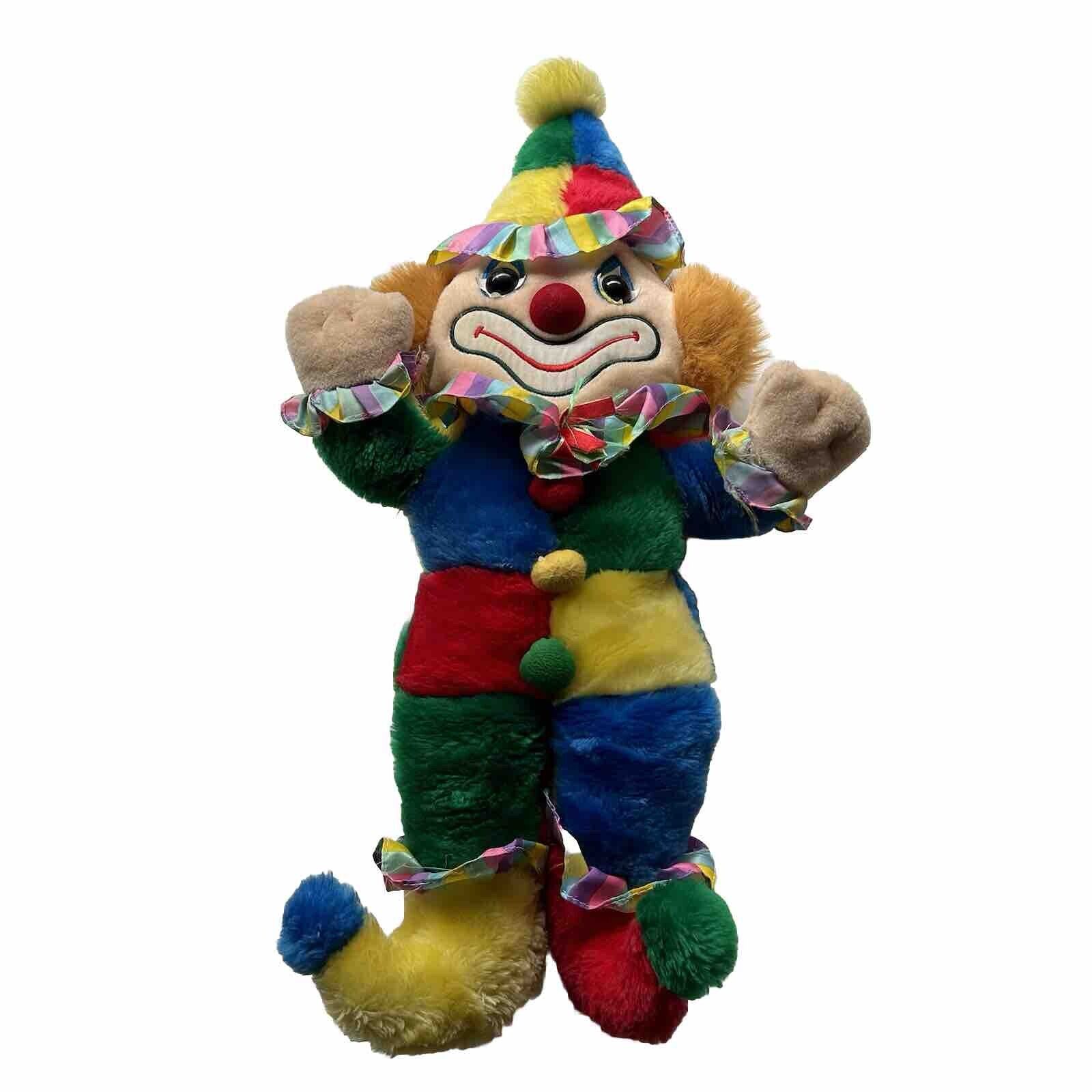 Clown Plush RARE Cuddle Wit 80s Vintage Rainbow Stuffed Soft Teddy 63cm