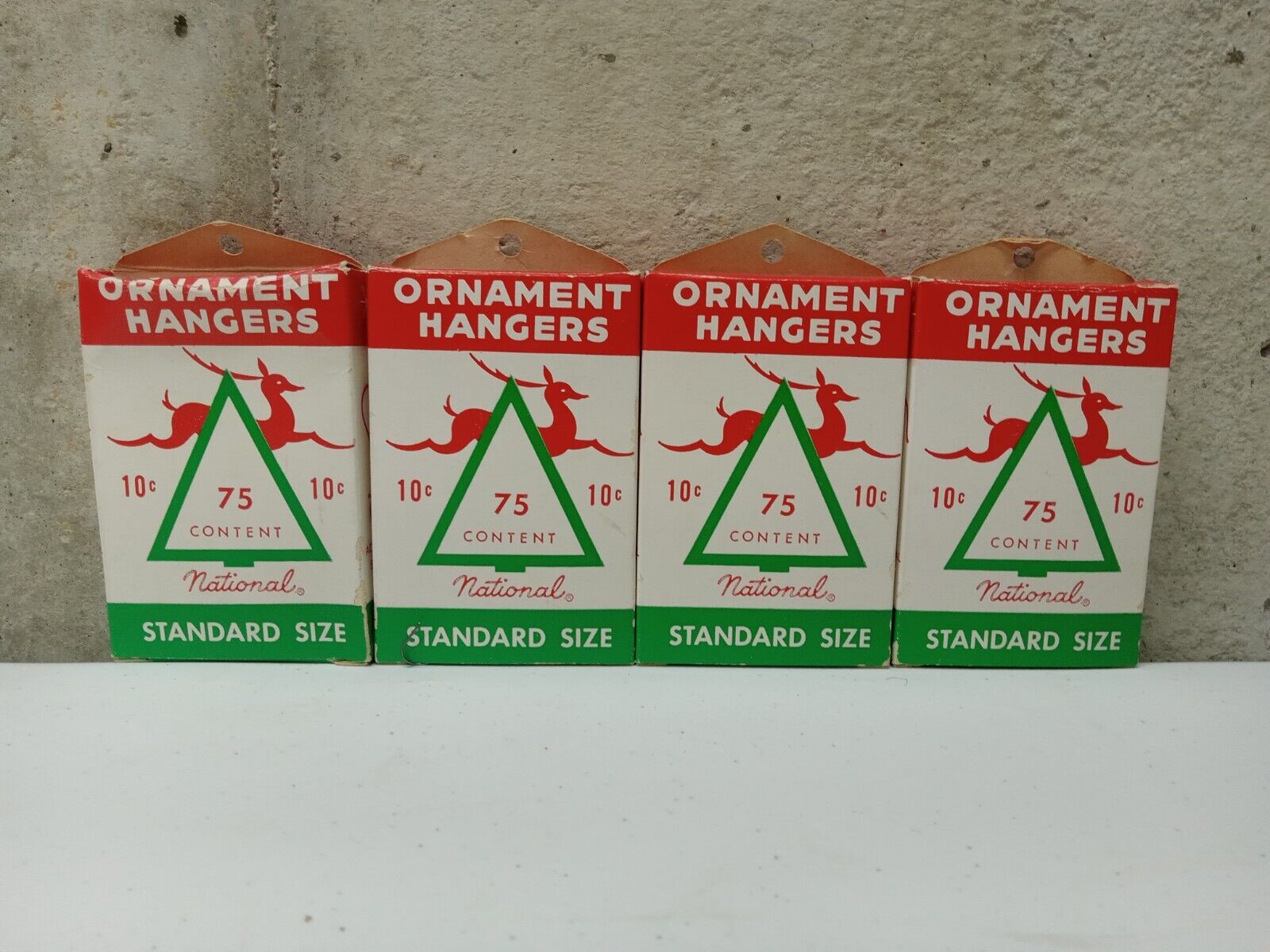 4 Boxes Of Vintage NOS National Christmas Tree Ornament Hangers Hooks 50s/60s