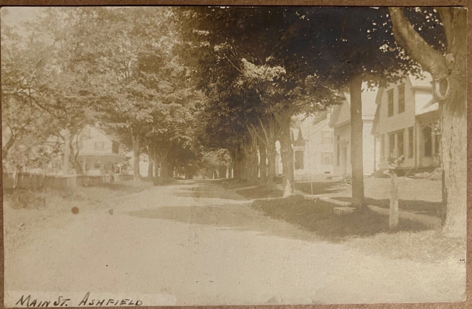 Ashfield Massachusetts Main Street Vintage MA RPPC Real Photo PC Postcard c1910