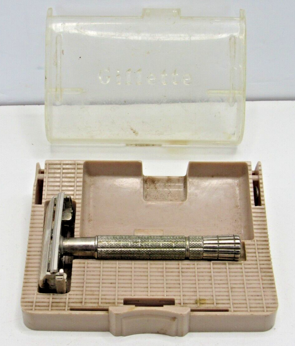Vintage Gillette  Super Speed  Safety Razo  Original Box / Case #LE