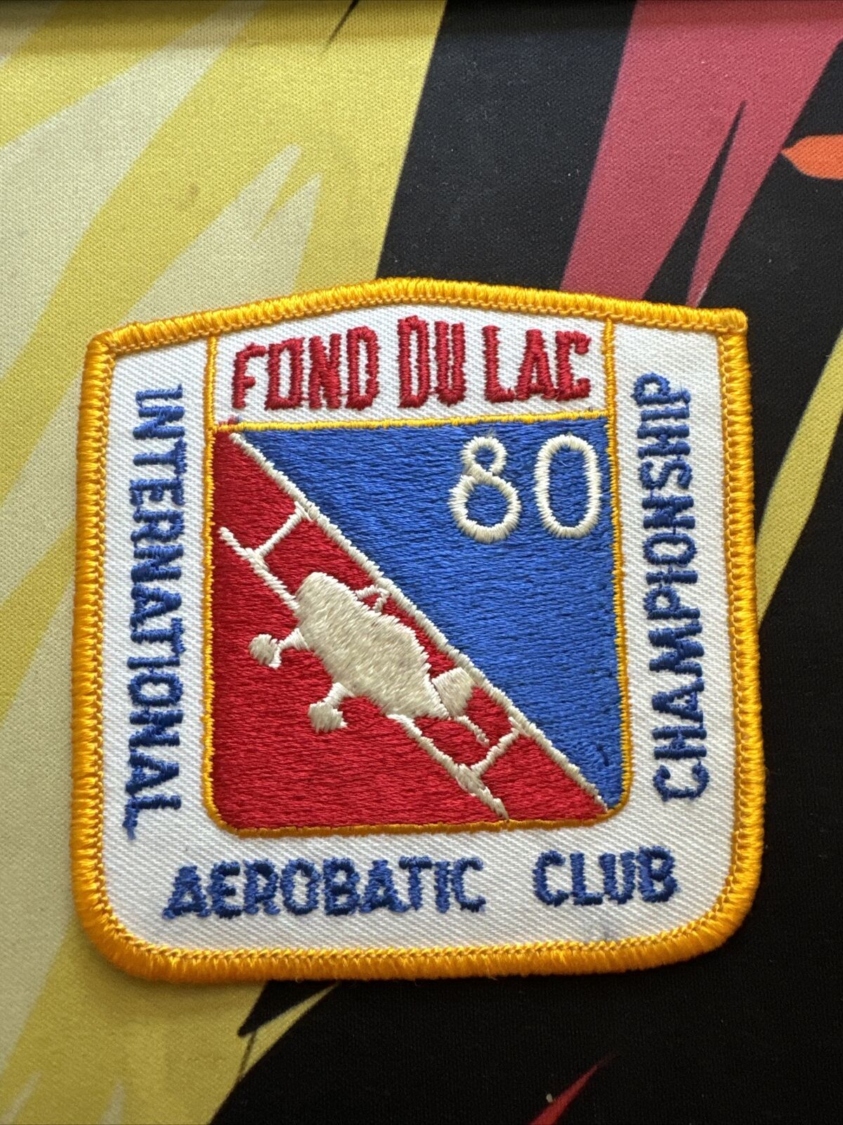 Vintage 80’s International Aerobatic Club Fond Du Lac Aviation Airplanes Patch