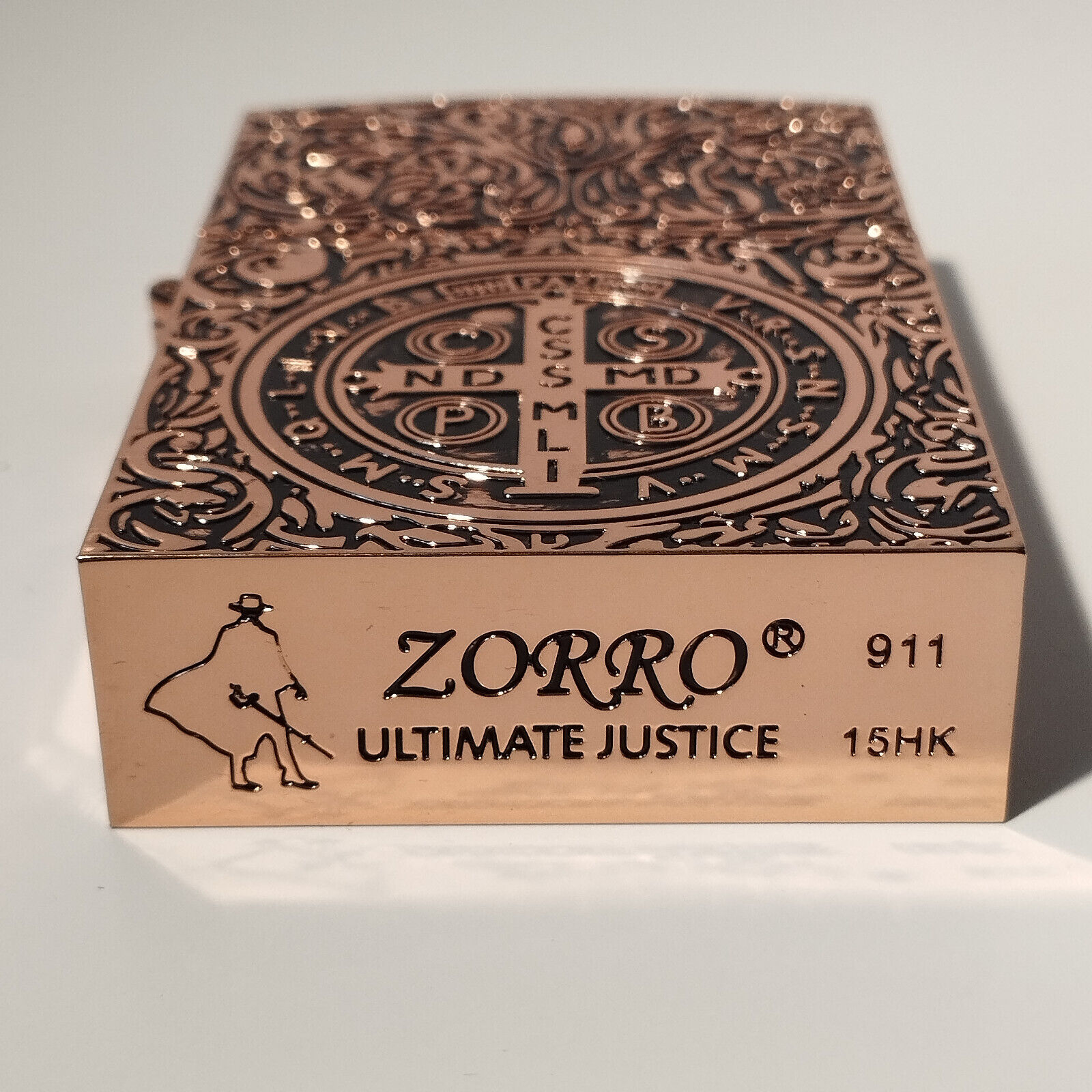 Zorro 911 Constantine Rose Gold Lighter (with Gift Box) - 1:1 Movie Replica