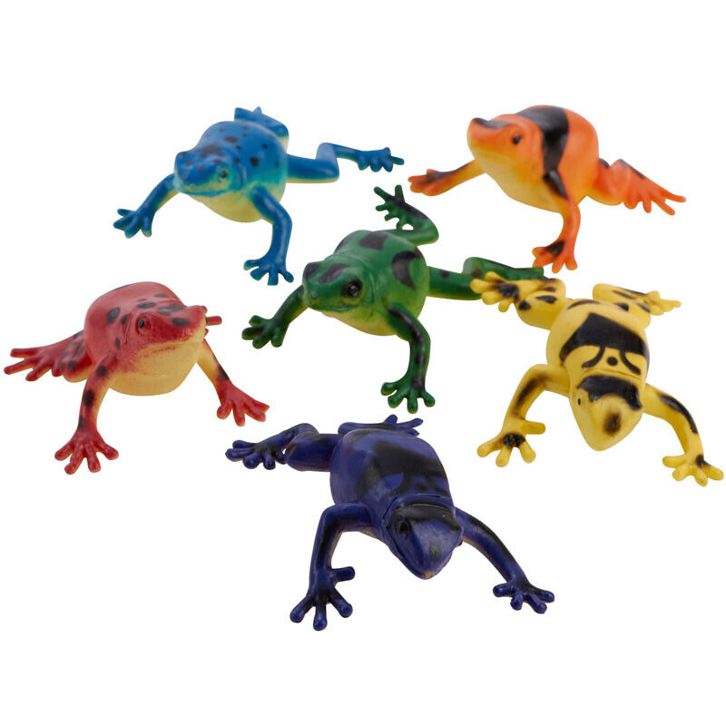 Bulk Lot of 36 Miniature Artificial Plastic Exotic Frogs