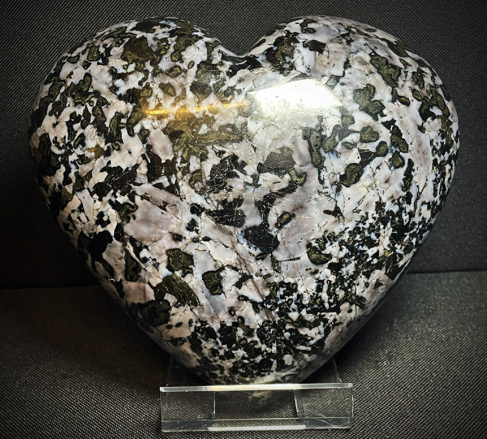 Large Indigo Gabbro (Mystic Merlinite) Heart