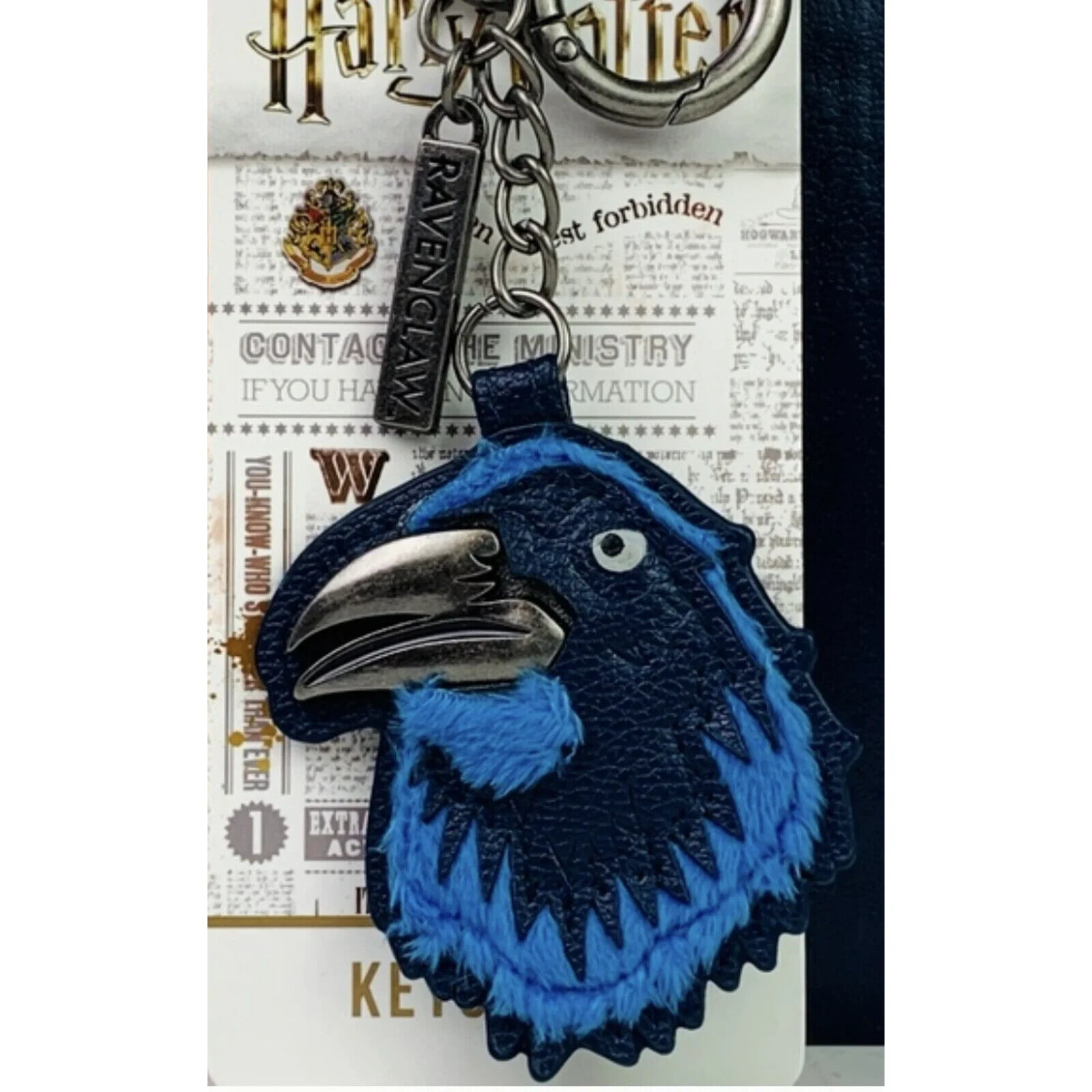 Harry Potter Ravenclaw House Textured Keychain by Bioworld NWT